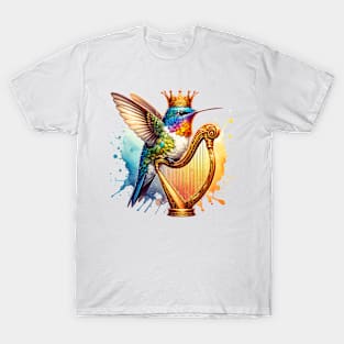 Hummingbird with King David's Harp T-Shirt